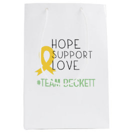 Bolsa De Regalo Mediana cáncer infantil.hope #team Nombre personalizados B