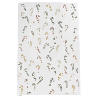 Bolsa De Regalo Mediana Candy Canes Minimal Scandi Christmas Design