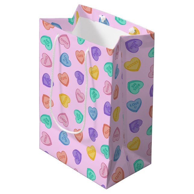 Bolsa De Regalo Mediana Candy Hearts (Angulo Anverso)