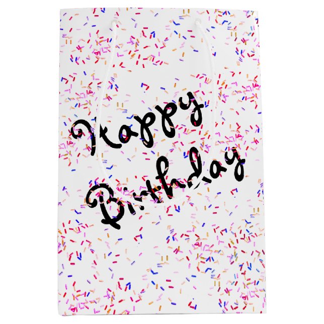 Bolsa De Regalo Mediana Candy Sprinkles (Anverso)