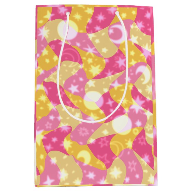 Bolsa De Regalo Mediana Candy Swirls Celestiales (Anverso)