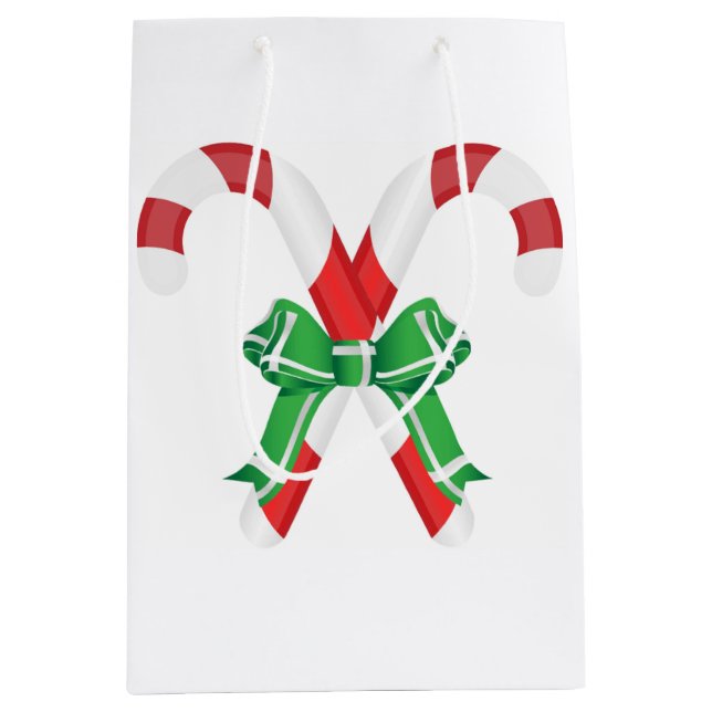 Bolsa De Regalo Mediana CANDYCANES DE navidades (Anverso)