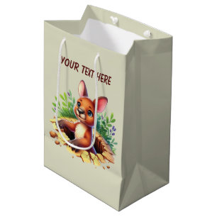 Bolsa De Regalo Mediana Canguro bebé lindo personalizable 