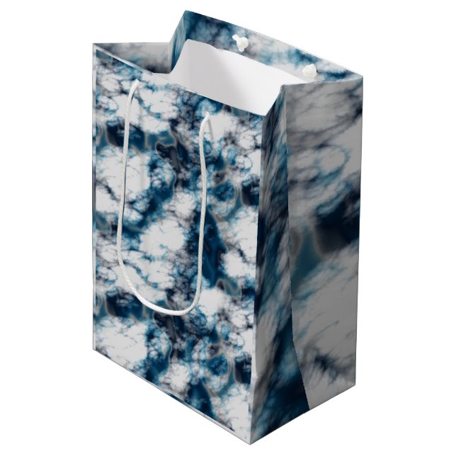 Bolsa De Regalo Mediana Canica Azul (Angulo Anverso)