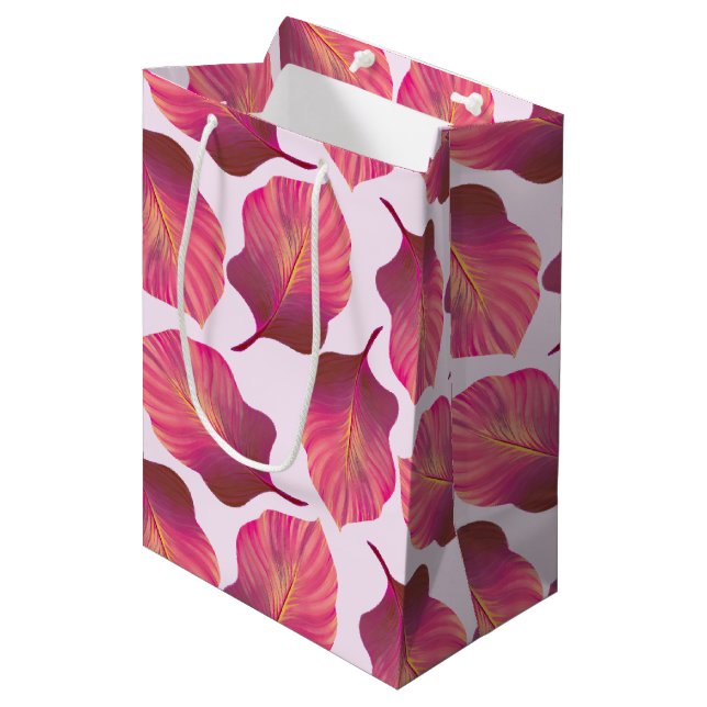 Bolsa De Regalo Mediana Canna Tropicanna sale de rosa (Angulo Anverso)