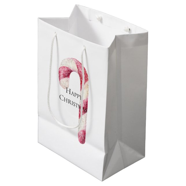 Bolsa De Regalo Mediana Cañones de caña de caña de cemento blanco rojo (Angulo Anverso)