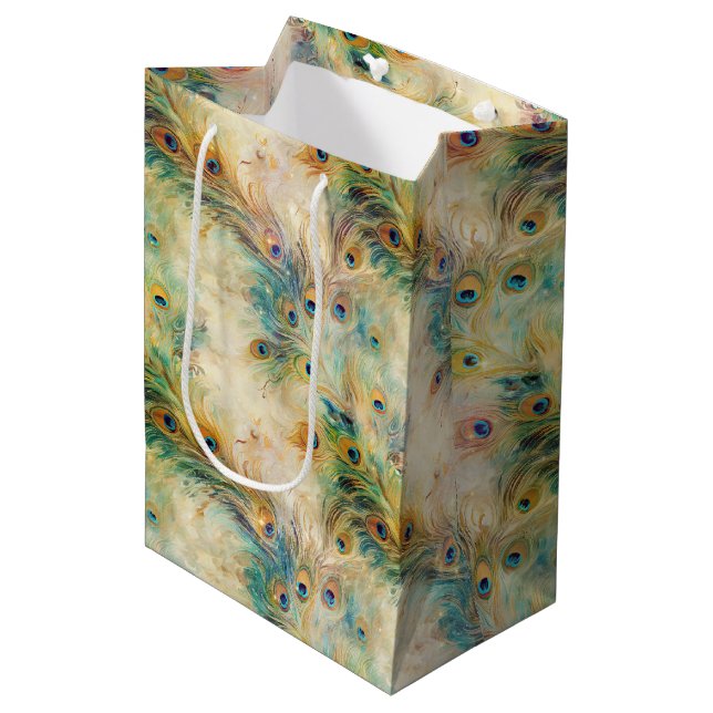 Bolsa De Regalo Mediana Caperos de oro verde Aqua (Angulo Anverso)