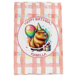 Bolsa De Regalo Mediana Capybara themed Girl's Birthday Party
