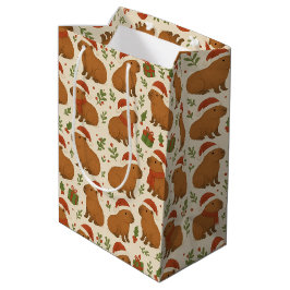 Bolsa De Regalo Mediana Capybaras en Navidades
