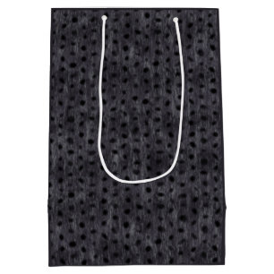 Bolsa De Regalo Mediana Carbón gris y manchas leopardo