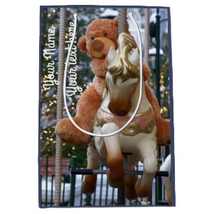 Bolsa De Regalo Mediana Carrusel con Teddy Bear