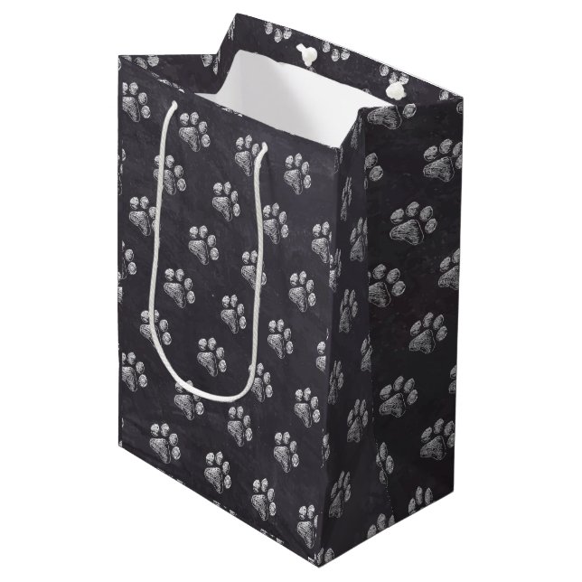 Bolsa De Regalo Mediana Cartel - Papel de cachorro - Papel de cumpleaños d (Angulo Anverso)