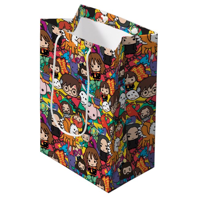 Bolsa De Regalo Mediana Cartoon Harry Potter Character Toss Pattern (Angulo Anverso)