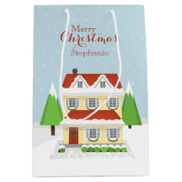 Bolsa De Regalo Mediana Casa abierta de navidades