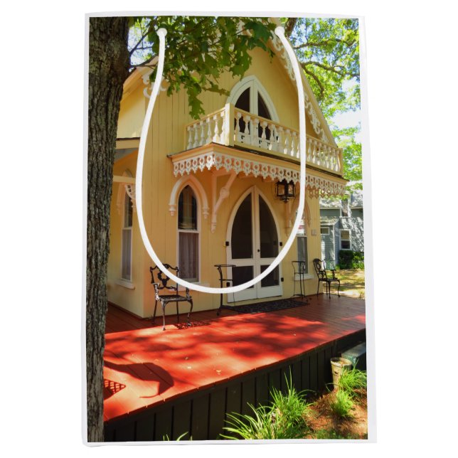 Bolsa De Regalo Mediana Casa de campo victoriana en sol - Viñedo de Martha (Anverso)