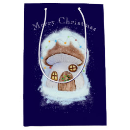 Bolsa De Regalo Mediana casa de hada de Navidad