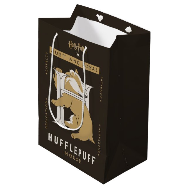 Bolsa De Regalo Mediana Casa HuFFLEPUFF™ Justa Y Leal (Angulo Anverso)