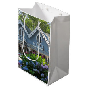 Bolsa De Regalo Mediana Casa victoriana en azul - Viñetería de Martha