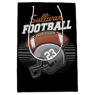 Bolsa De Regalo Mediana Casco de número de equipo del jugador de fútbol pe