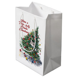 Bolsa De Regalo Mediana Catástrofe de diseño de árbol de navidad
