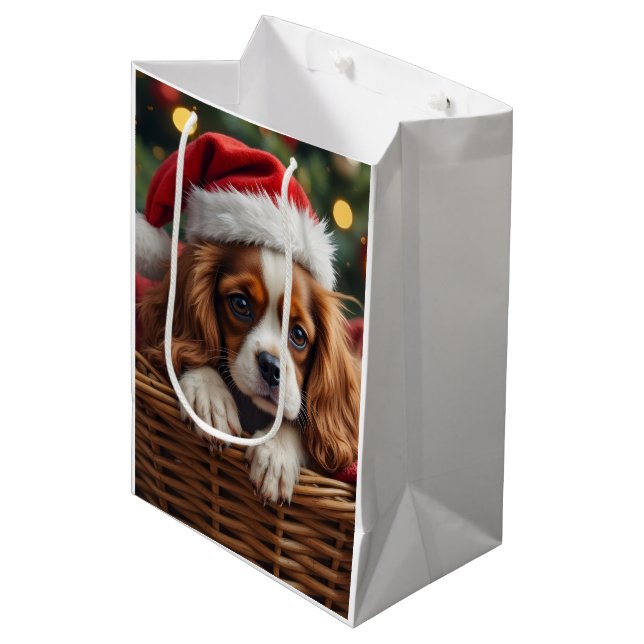 Bolsa De Regalo Mediana Cavalier King Charles Spaniel Cozy Basket (Angulo Anverso)