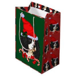 Bolsa De Regalo Mediana Cavalier King Charles Spaniel Navidades Merry
