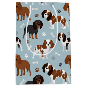 Bolsa De Regalo Mediana Cavalier King Charles Spaniel Paws and Bones