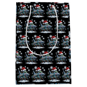 Bolsa De Regalo Mediana Cazabombardero divertido militar navidad vacacione