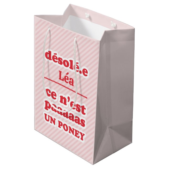 Bolsa De Regalo Mediana Ce n'est pas un poney (Angulo reverso)
