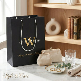 Bolsa De Regalo Mediana Celebra con un Feliz Cumpleaños personalizado