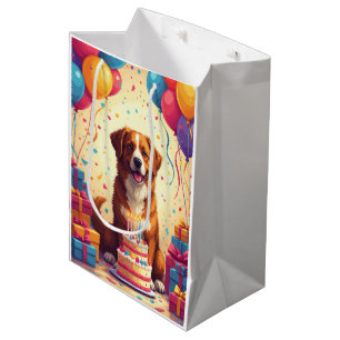 Bolsa De Regalo Mediana Celebración de Cumpleaños de Pastor de Anatolia