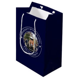 Bolsa De Regalo Mediana Celebración de Graduación Clásico Estilo Azul Mari