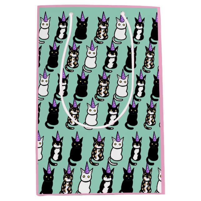 Bolsa De Regalo Mediana Celebration Cat Gift Bag (Anverso)