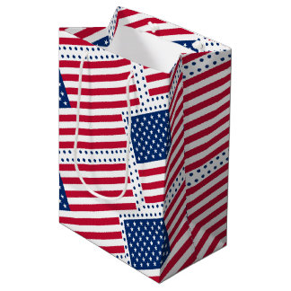 Bolsa De Regalo Mediana Celebre la bandera americana de los E.E.U.U.