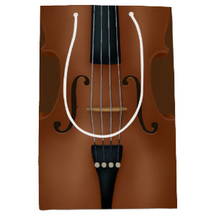Bolsa De Regalo Mediana Cello Strings Bridge F-Holes Detalle de Música