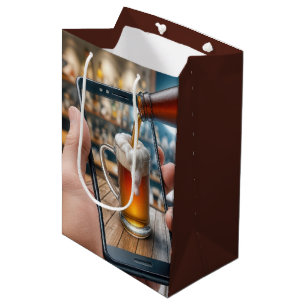 Bolsa De Regalo Mediana Cerveza De Cumpleaños 21 En Smartphone