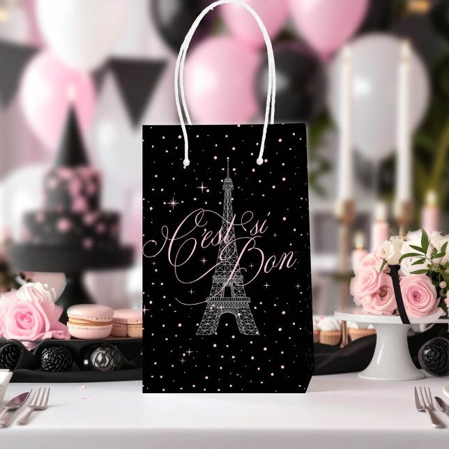 Bolsa De Regalo Mediana C'est es Bon Parisian Sweet 16 Pink Black ID1162 (Subido por el creador)