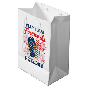Bolsa De Regalo Mediana Chancleta para fiesta patriótica en la playa el 4 