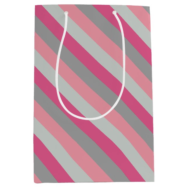 Bolsa de regalo mediana Charcoal Roses (Anverso)
