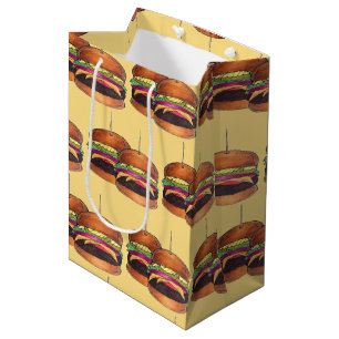 Bolsa De Regalo Mediana Cheeseburger Burger Hamburger Sliger Bar Food