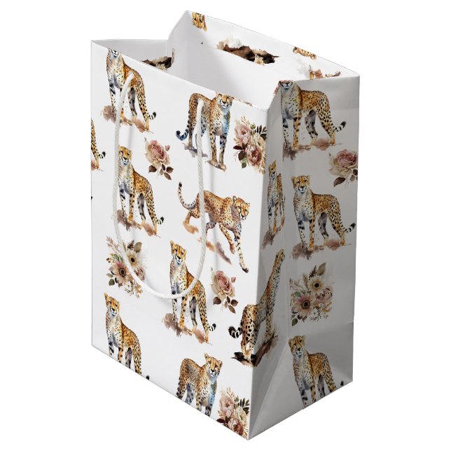 Bolsa De Regalo Mediana Cheetahs Floral (Angulo reverso)