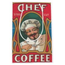 Chef café art nouveau rojo blanco vintage