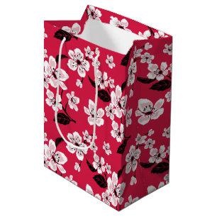BOLSA DE REGALO MEDIANA CHERRY BLOSSOM - SAKURA (ROJO)