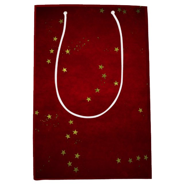 Bolsa De Regalo Mediana Cherry Lacquer Golden Star  (Anverso)