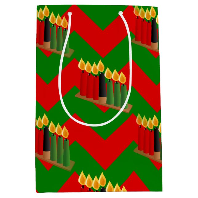 Bolsa De Regalo Mediana chevron kwanzaa (Anverso)