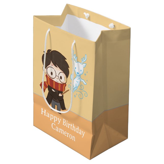 Bolsa De Regalo Mediana Chibi HARRY POTTER™ Patrono (Angulo Anverso)