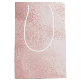 Bolsa De Regalo Mediana Chic Brillo Rosa Rubor Despedida de Soltera