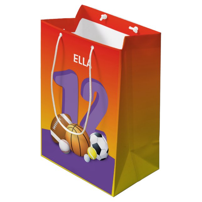 Bolsa De Regalo Mediana Chica 12.º Balls Deportiva (Angulo Anverso)