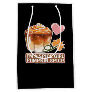 Bolsa De Regalo Mediana Chica de calabaza  otoño Pegatina latte