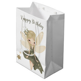 Bolsa De Regalo Mediana Chica De Hadas Pixistas Con Estrellas